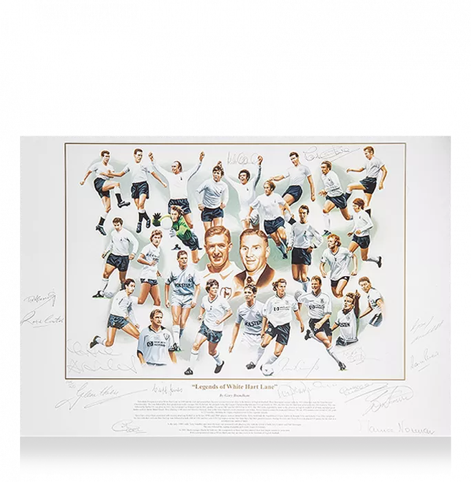Icons Tottenham Hotspur Squad Signed Print: Icons Of White Hart Lane