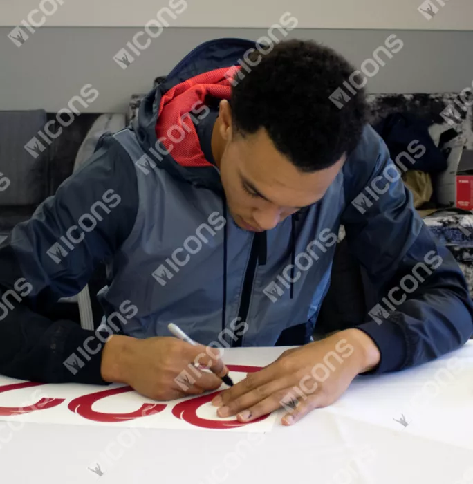 Icons Trent Alexander-Arnold Back Signed England 2018-19 Home Shirt With Fan Style Numbers