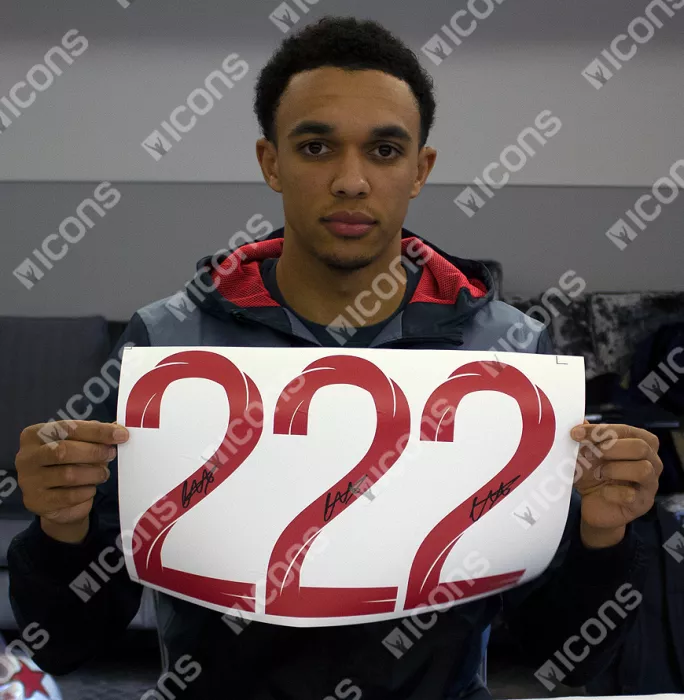 Icons Trent Alexander-Arnold Back Signed England 2018-19 Home Shirt With Fan Style Numbers