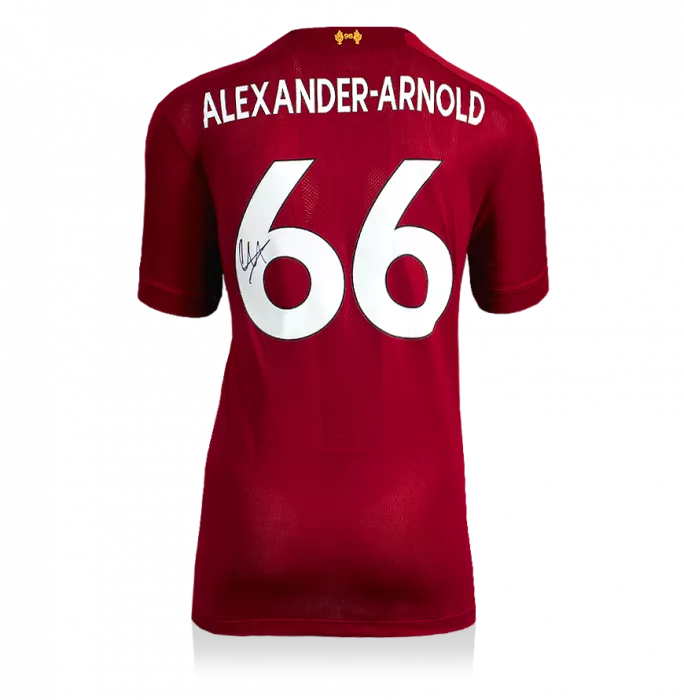 icons Trent Alexander-Arnold Back Signed Liverpool 2019-20 Home Shirt With Fan Style Numbers