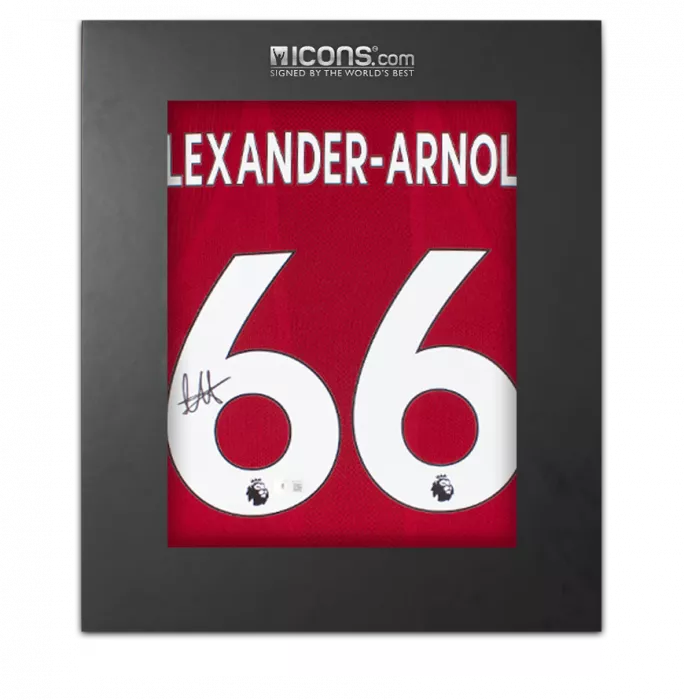 icons Trent Alexander-Arnold Back Signed Liverpool FC 2019-20 Home Shirt In Deluxe Packaging