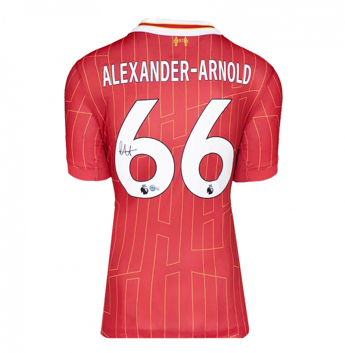 Icons Trent Alexander-Arnold Back Signed Liverpool FC 2024-25 Home Shirt In Hero Frame: Option 1