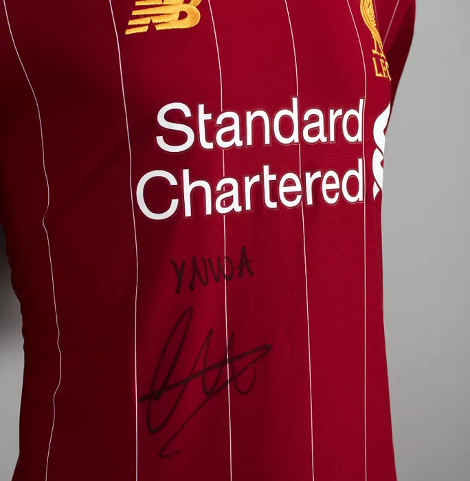 Icons Trent Alexander-Arnold Front Signed Liverpool 2019-20 Home Shirt: "YNWA" Edition