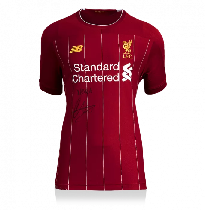 icons Trent Alexander-Arnold Front Signed Liverpool 2019-20 Home Shirt: "YNWA" Edition