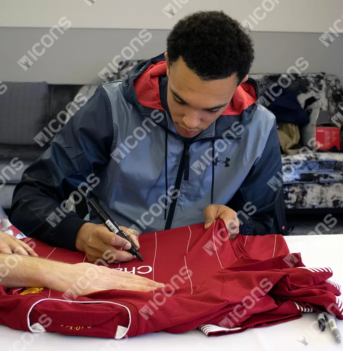 Icons Trent Alexander-Arnold Front Signed Liverpool 2019-20 Home Shirt In Classic Frame: Premier League Champions Special Edition