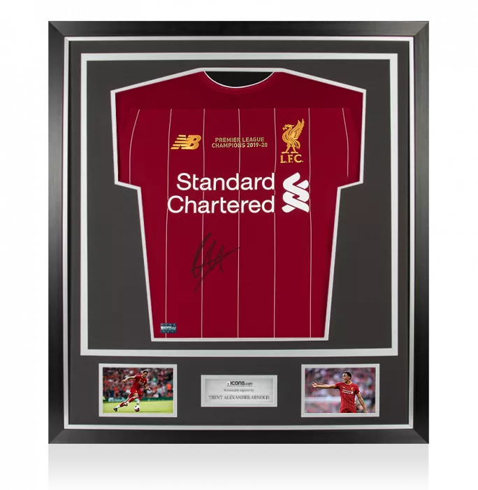 icons Trent Alexander-Arnold Front Signed Liverpool 2019-20 Home Shirt In Classic Frame: Premier League Champions Special Edition