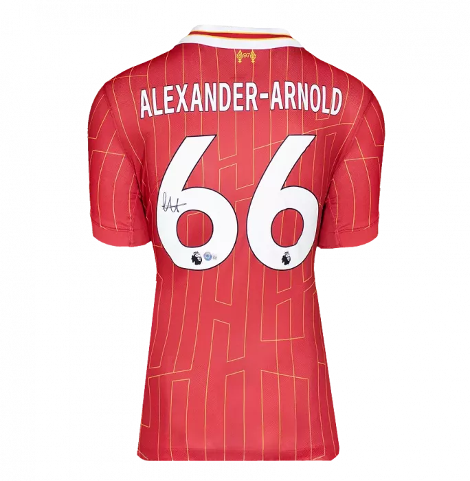 Icons Trent Alexander-Arnold Official UEFA Champions League Back Signed And Framed Liverpool FC 2024-25 Home Shirt