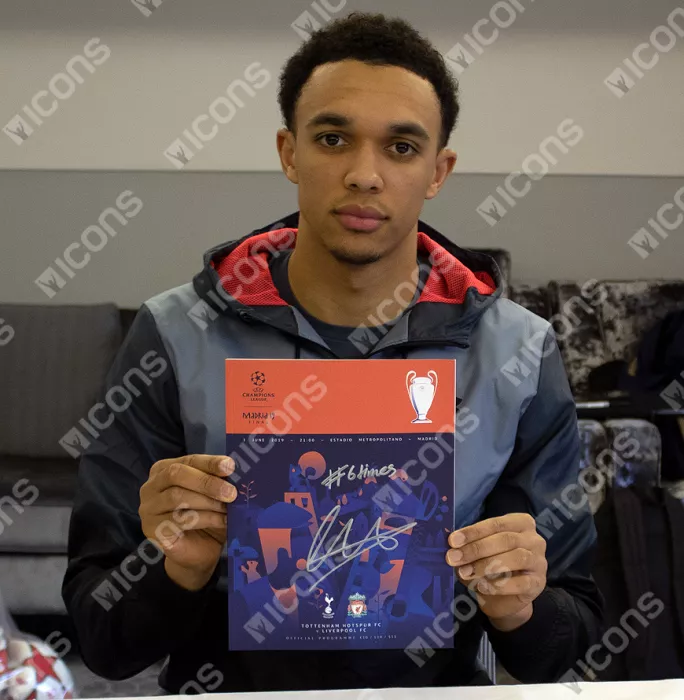 Icons Trent Alexander-Arnold Signed 2019 UEFA Champions League Final Programme: "#6Times" Edition