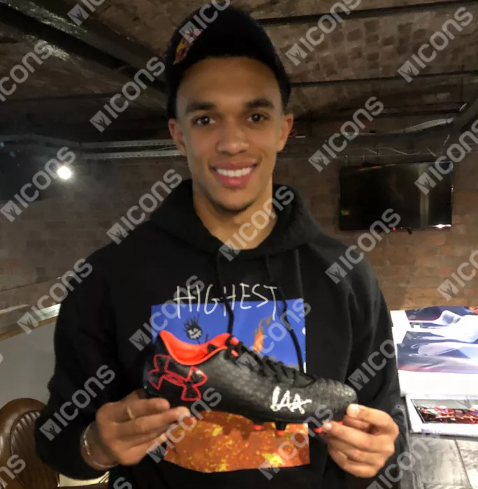 Icons Trent Alexander-Arnold Signed Black And Red Under Armour Boot