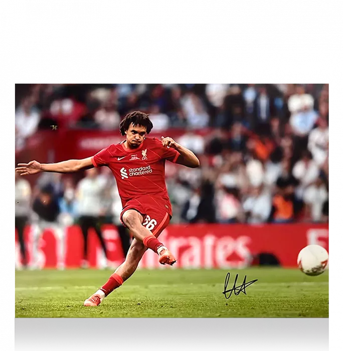 Icons Trent Alexander-Arnold Signed Liverpool Photo In Black Wooden Frame