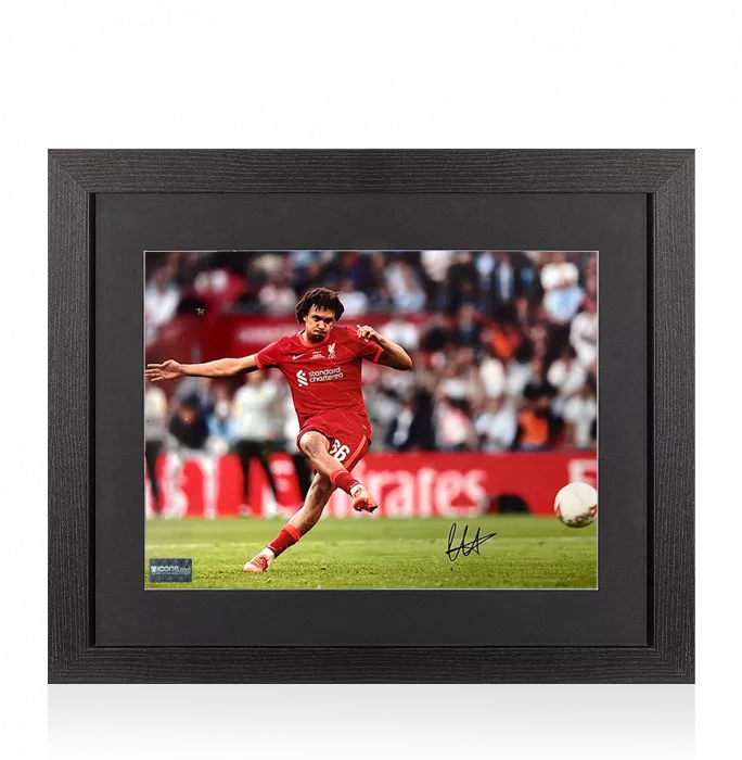 Icons Trent Alexander-Arnold Signed Liverpool Photo In Black Wooden Frame