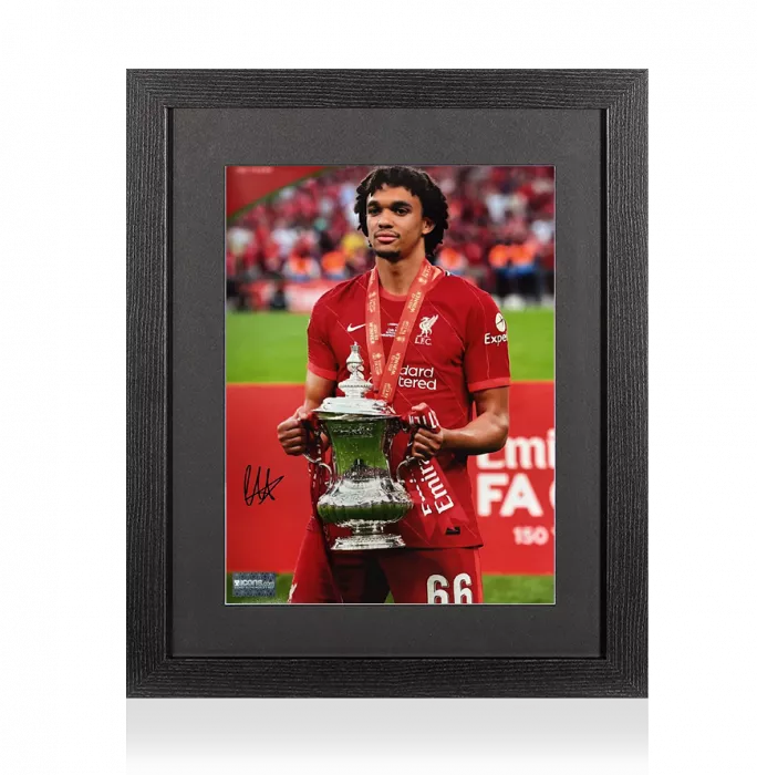 icons Trent Alexander-Arnold Signed Liverpool Photo In Black Wooden Frame: FA Cup Winner