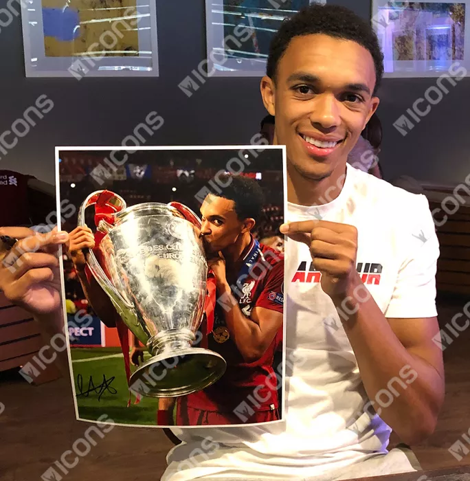 Icons Trent Alexander-Arnold Signed Liverpool Photo In Black Wooden Frame: 2019 UEFA Champions League Winner