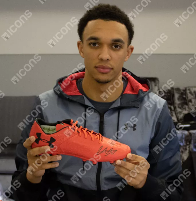 Icons Trent Alexander-Arnold Signed Red Under Armour Boot