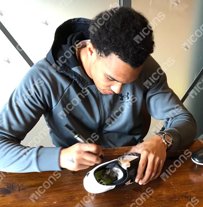 Icons Trent Alexander-Arnold Signed White And Black Under Armour Boot