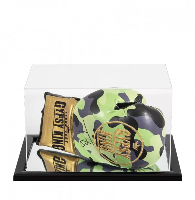 Icons Tyson Fury Signed Boxing Glove In Acrylic Case - Camo Gypsy King