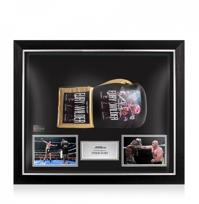 Icons Tyson Fury Signed Boxing Glove In Bubble Frame: Option 1 - Fury Vs Wilder