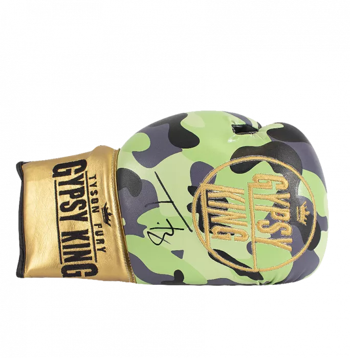 Icons Tyson Fury Signed Boxing Glove In Deluxe Packaging - Camo Gypsy King