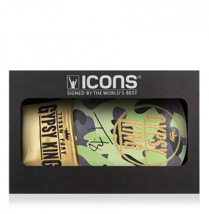 icons Tyson Fury Signed Boxing Glove In Deluxe Packaging - Camo Gypsy King