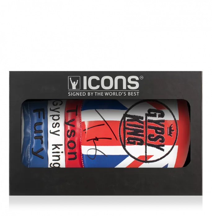 Icons Tyson Fury Signed Boxing Glove: Union Jack In Deluxe Packaging