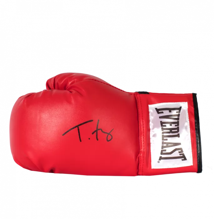 Icons Tyson Fury Signed Red Everlast Boxing Glove In Acrylic Case