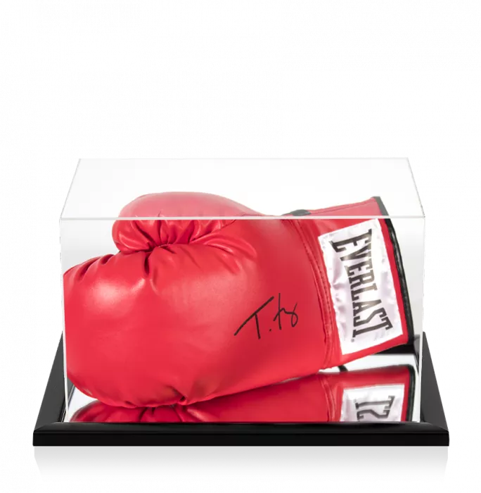 Icons Tyson Fury Signed Red Everlast Boxing Glove In Acrylic Case