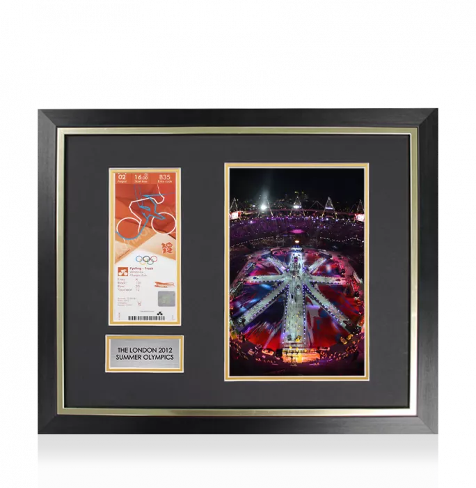 Icons UNSIGNED And Framed London 2012 Olympics Ticket: Track Cycling August 2nd (M Team Sprint – GB Gold)