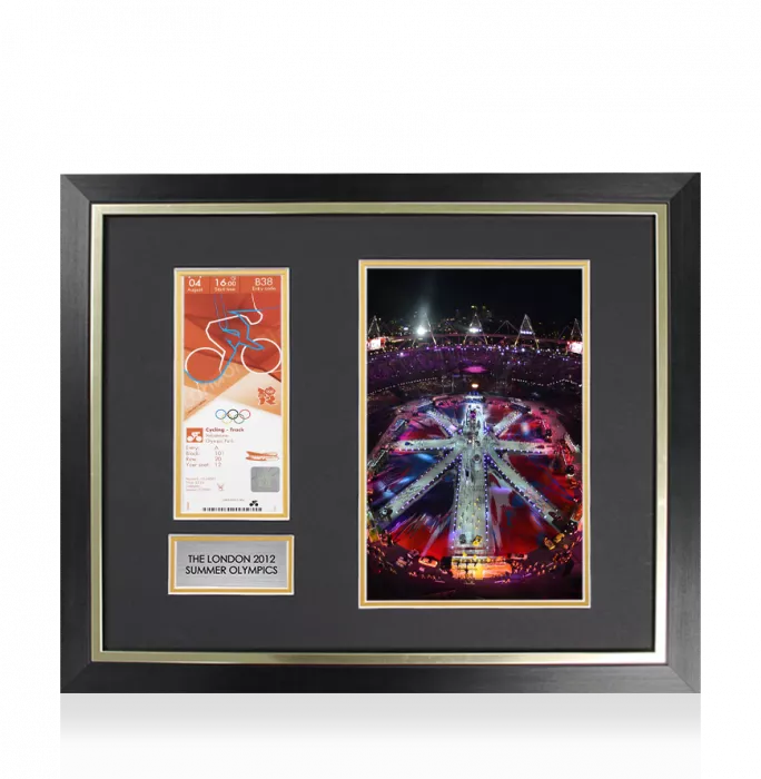 Icons UNSIGNED And Framed London 2012 Olympics Ticket: Track Cycling August 4th (W Team Pursuit – GB Gold)
