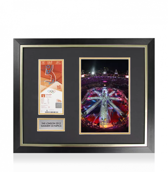 icons UNSIGNED and Framed London 2012 Olympics Ticket: Volleyball August 12th
