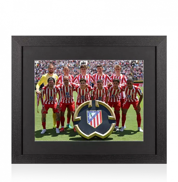Icons UNSIGNED Atlético Madrid Photo In Black Wooden Frame: 2025 FIFA Club World Cup Squad