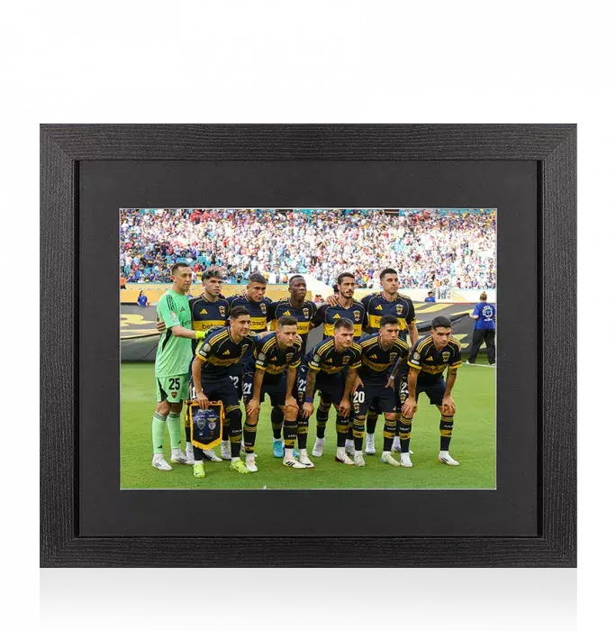 Icons UNSIGNED Boca Juniors Photo In Black Wooden Frame: 2025 FIFA Club World Cup Squad