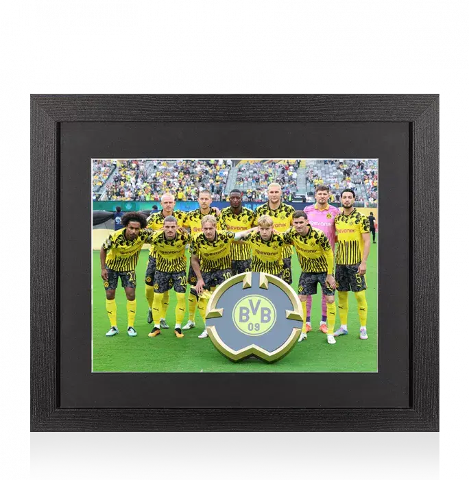 Icons UNSIGNED Borussia Dortmund Photo In Black Wooden Frame: 2025 FIFA Club World Cup Squad