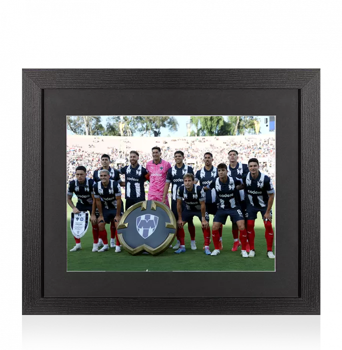 Icons UNSIGNED CF Monterrey Photo In Black Wooden Frame: 2025 FIFA Club World Cup Squad