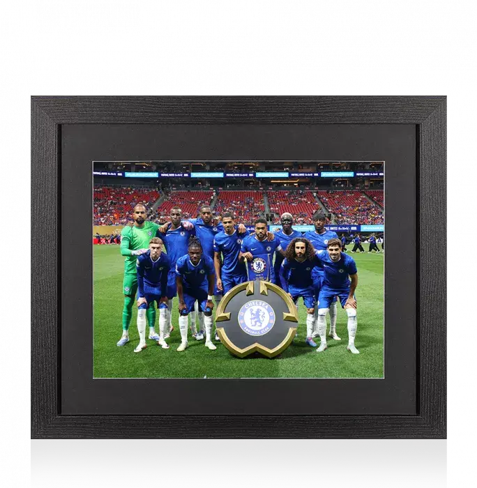 Icons UNSIGNED Chelsea FC Photo In Black Wooden Frame: 2025 FIFA Club World Cup Squad