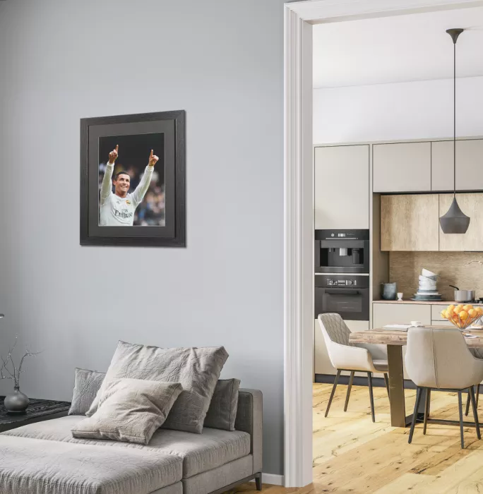 Icons UNSIGNED Cristiano Ronaldo Photo In Black Wooden Frame: Real Madrid CF Icon