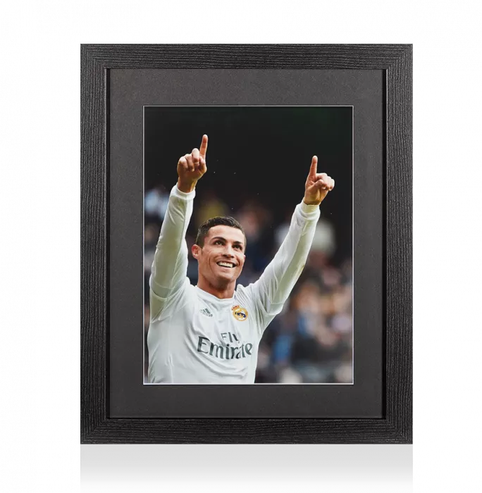 Icons UNSIGNED Cristiano Ronaldo Photo In Black Wooden Frame: Real Madrid CF Icon