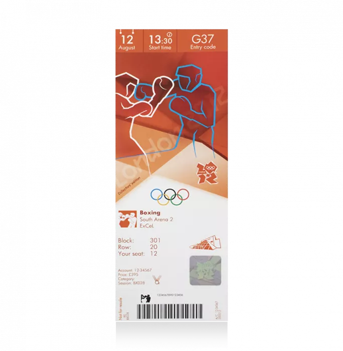 icons UNSIGNED London 2012 Olympics Ticket: Boxing August 12th (Anthony Joshua Gold)