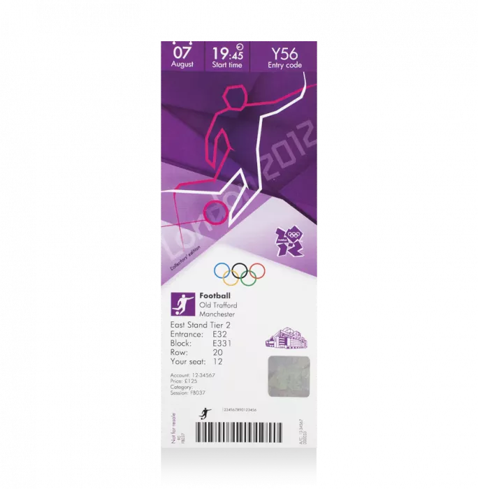 Icons UNSIGNED London 2012 Olympics Ticket: Football August 7th