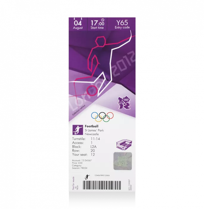 icons UNSIGNED London 2012 Olympics Ticket: Football August 4th