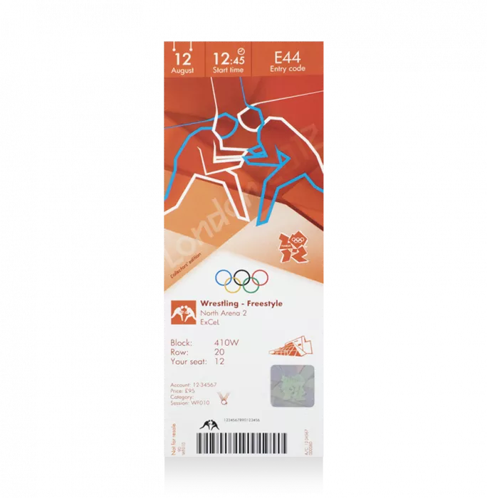 Icons UNSIGNED London 2012 Olympics Ticket: Freestyle Wrestling August 12th