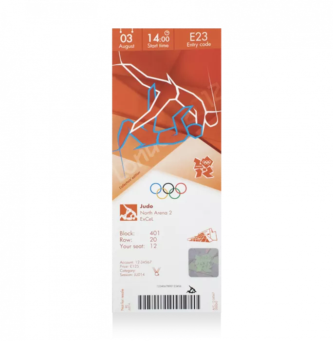 icons UNSIGNED London 2012 Olympics Ticket: Judo August 3rd