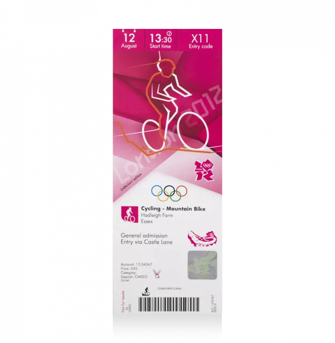 icons UNSIGNED London 2012 Olympics Ticket: Mountain Biking August 12th