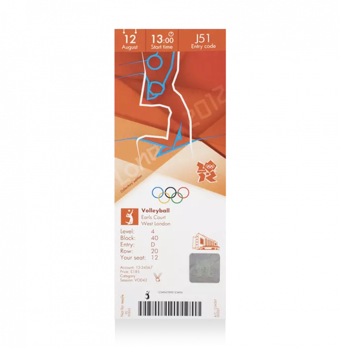 icons UNSIGNED London 2012 Olympics Ticket: Volleyball August 12th
