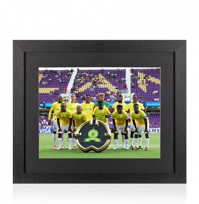 icons UNSIGNED Mamelodi Sundowns Photo In Black Wooden Frame: 2025 FIFA Club World Cup Squad