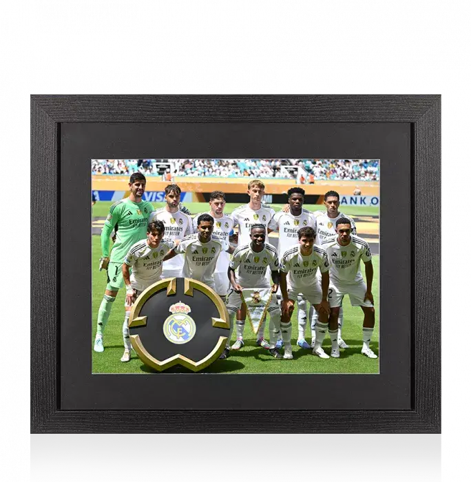 icons UNSIGNED Real Madrid CF Photo In Black Wooden Frame: 2025 FIFA Club World Cup Squad