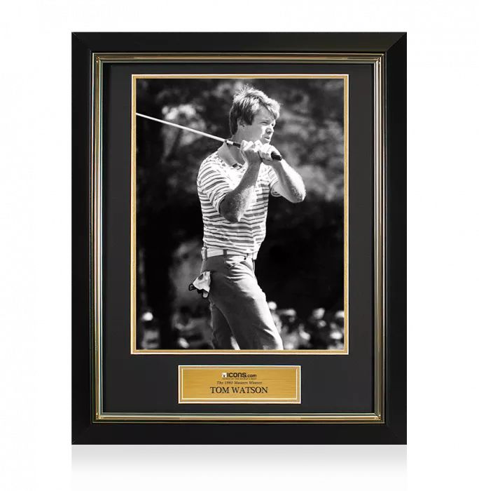 icons UNSIGNED Tom Watson Masters Trophy Framed Photo - The 1981 Masters Winner