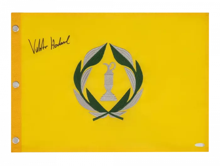Icons Viktor Hovland Signed 2023 Memorial Tournament Pin Flag