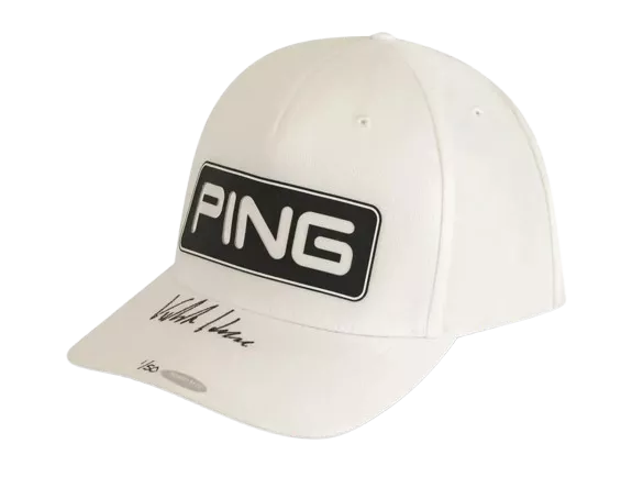 icons Viktor Hovland Signed Ping Tour Classic White Golf Cap