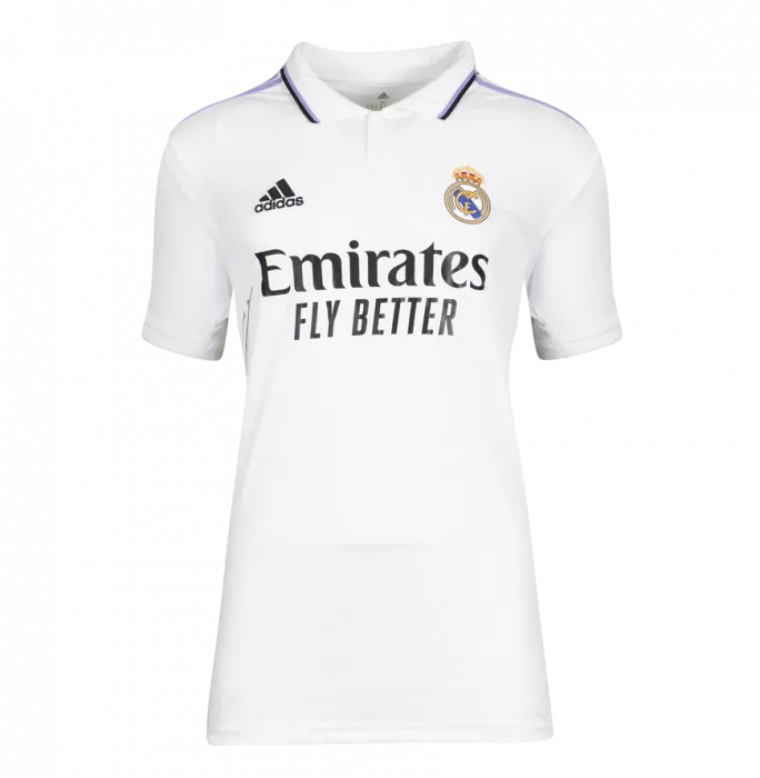 Icons Vinicius Jr. Official Ballon D'Or™ Back Signed And Hero Framed Real Madrid CF 2022-23 Home Shirt With Fan Style Numbers: 2023 Sócrates Award Winner