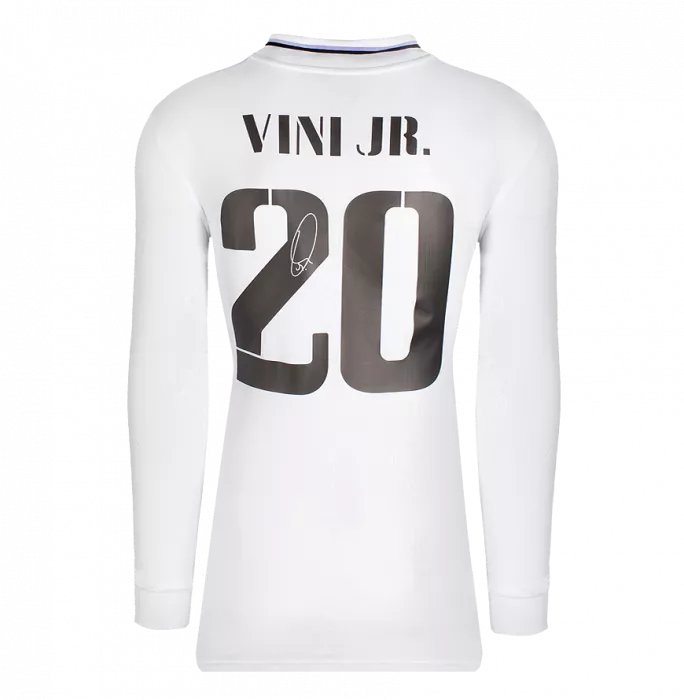 Icons Vinicius Jr Official Ballon D'Or™ Back Signed And Hero Framed Real Madrid CF 2022-23 Home Shirt: 2023 Sócrates Award Winner